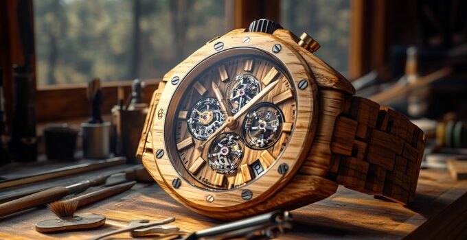 De la forêt à l’atelier : le voyage artistique d’une montre en bois